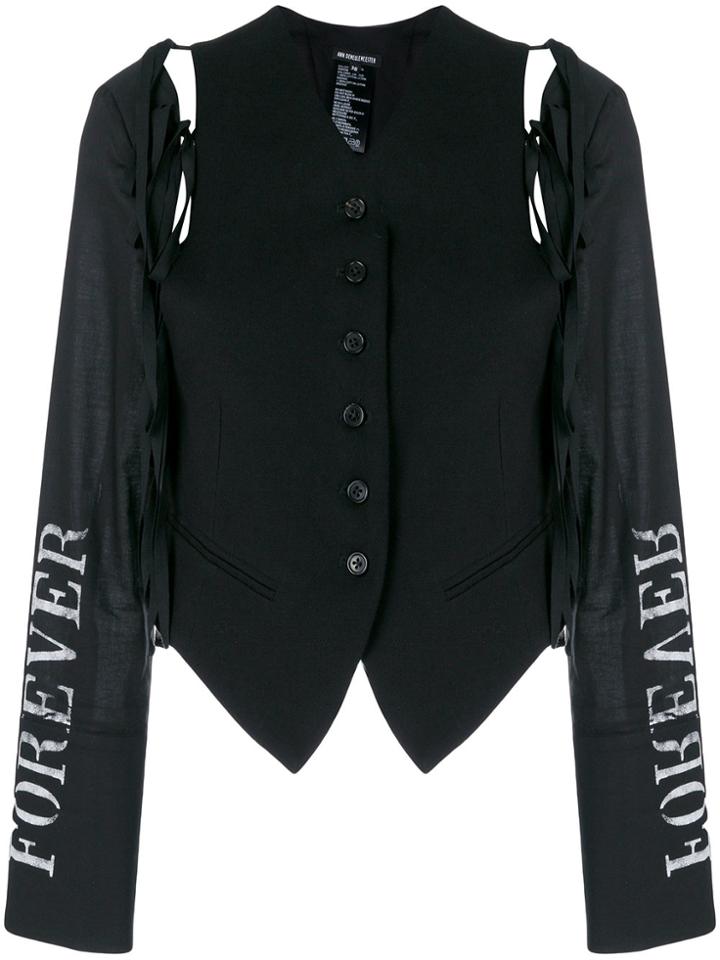 Ann Demeulemeester Detachable Sleeve Jacket - Black
