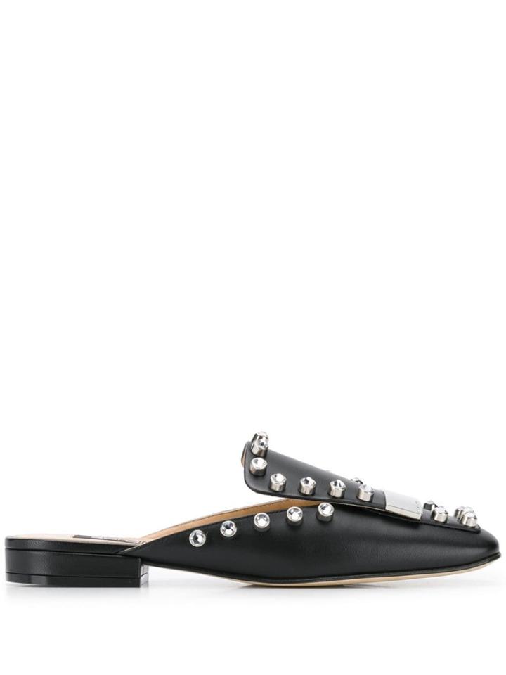 Sergio Rossi Square Toe Mules - 1498 Nero