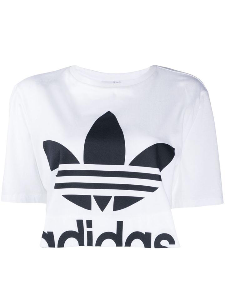 Adidas Contrast Logo T-shirt - White