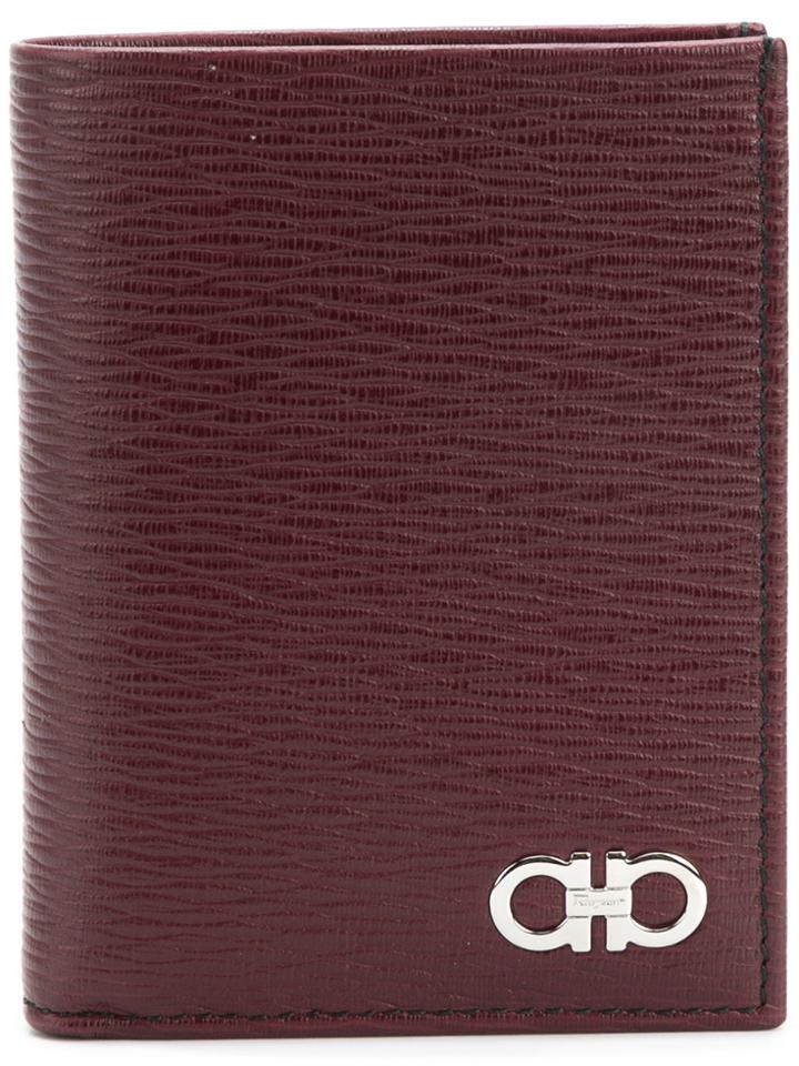 Salvatore Ferragamo Double Gancio Flip Wallet - Red
