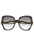 Elie Saab Crystal Embellished Sunglasses - Black