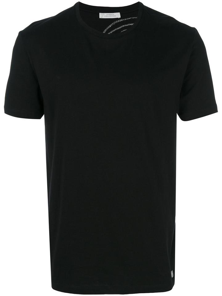 Versace Collection - Half Head Back Print T-shirt - Men - Cotton/polyamide/polyethylene - Xl, Black, Cotton/polyamide/polyethylene
