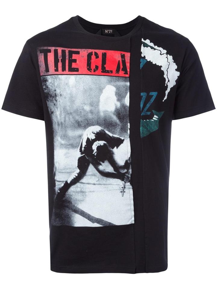 No21 Multi Print T-shirt - Black