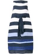 Daniela Gregis Oversized Striped Midi Dress - Blue