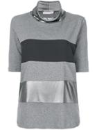 Fabiana Filippi Metallic Detail T-shirt - Grey