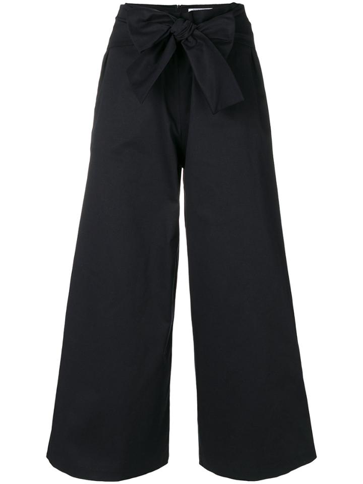 Vivetta Wide Leg Cropped Trousers - Black
