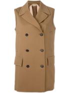 No21 Sleeveless Trench Coat - Brown