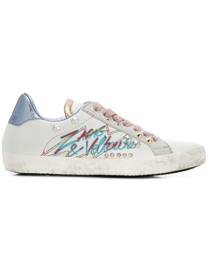 Zadig & Voltaire Tag Studded Sneakers - White