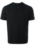 Prada Round Neck T-shirt, Men's, Size: Xl, Black, Cotton/spandex/elastane