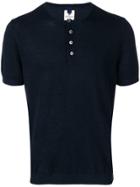 Mc Lauren Henley Button T-shirt - Blue