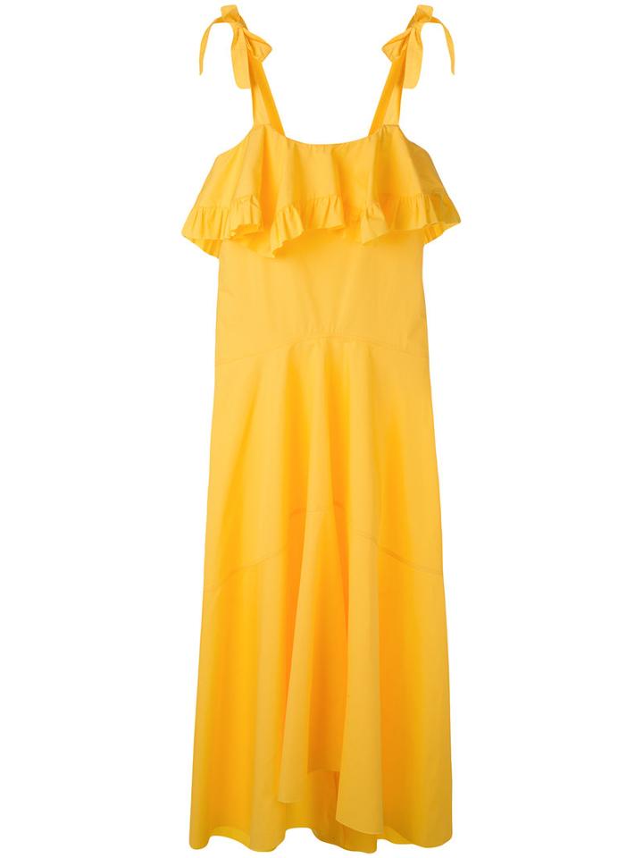 Philosophy Di Lorenzo Serafini - Shift Maxi Dress - Women - Cotton - 44, Yellow/orange, Cotton