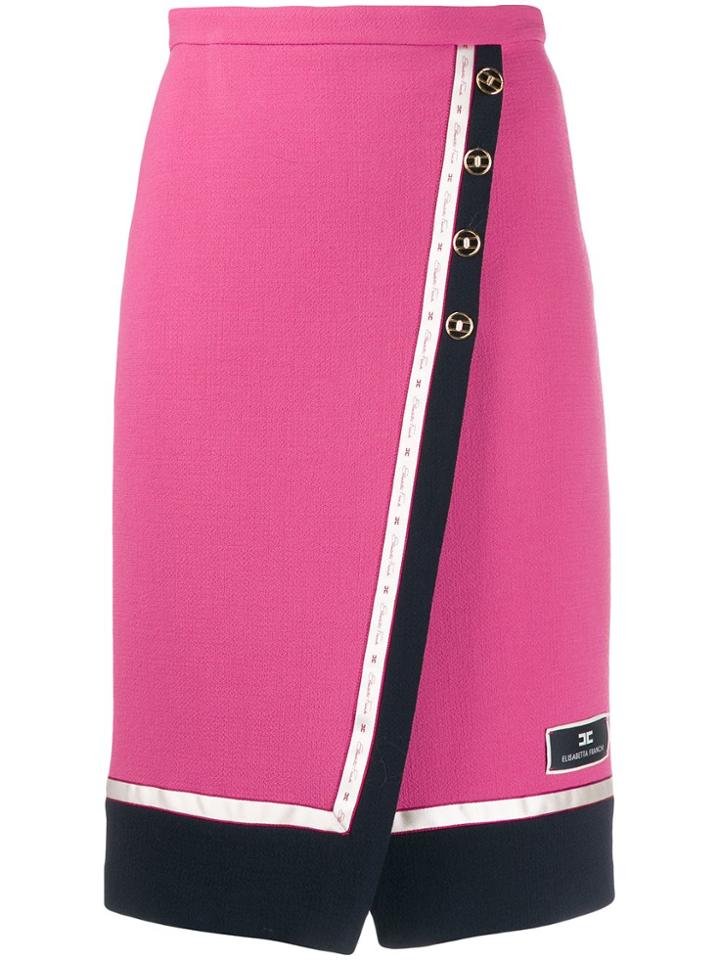 Elisabetta Franchi High-waisted Wrap Skirt - Pink