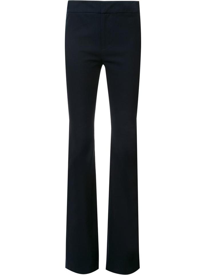 Derek Lam 10 Crosby Flared Trousers, Women's, Size: 8, Blue, Cotton/elastodiene