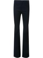 Derek Lam 10 Crosby Flared Trousers, Women's, Size: 8, Blue, Cotton/elastodiene