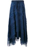Siridey Skirt - Women - Silk/polyester - M, Blue, Silk/polyester, P.a.r.o.s.h.