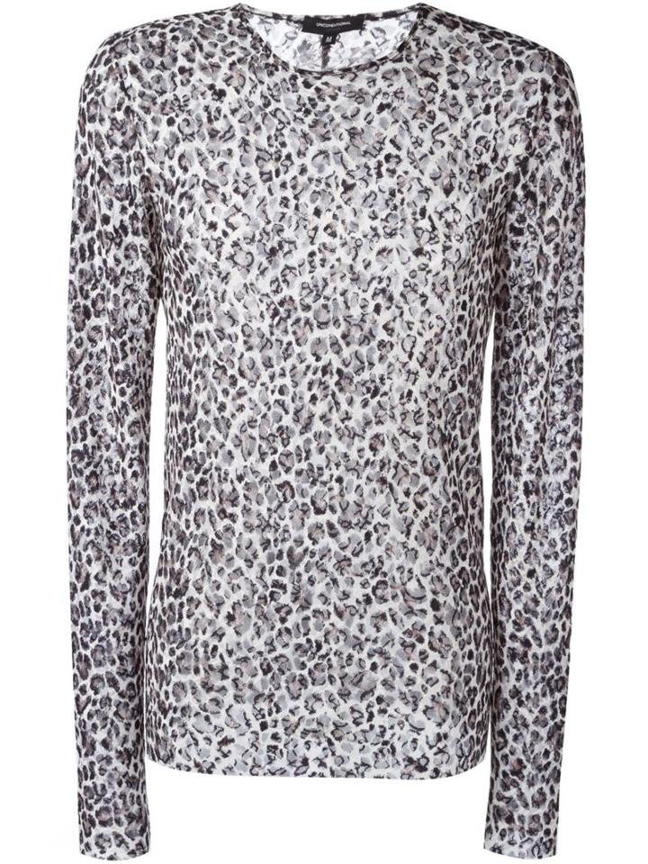 Unconditional Leopard Mesh Style T-shirt, Men's, Size: L, Brown, Polyester
