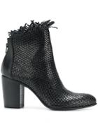 Strategia Woven Block-heel Ankle Boots - Black