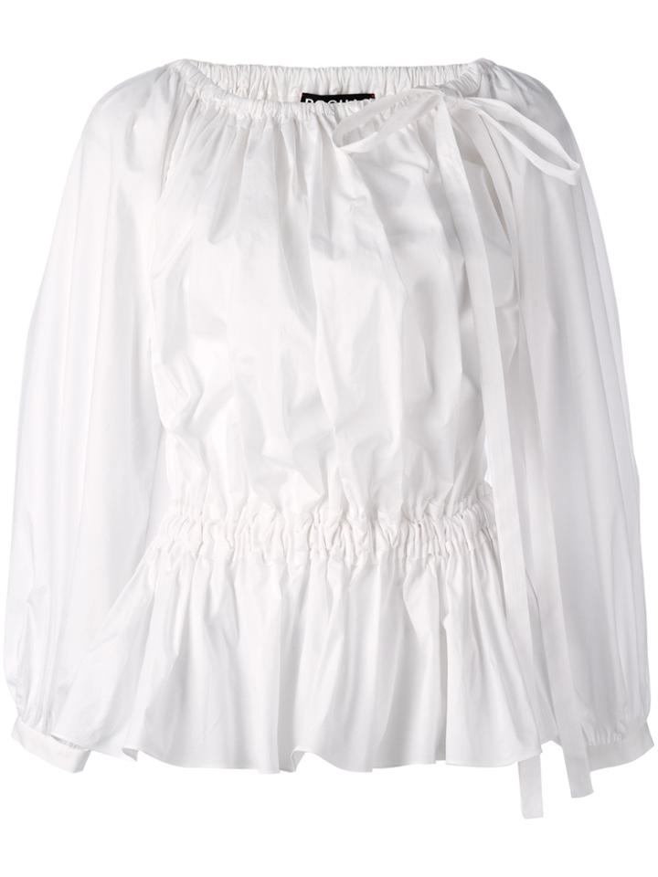 Rochas Pleated Blouse - White