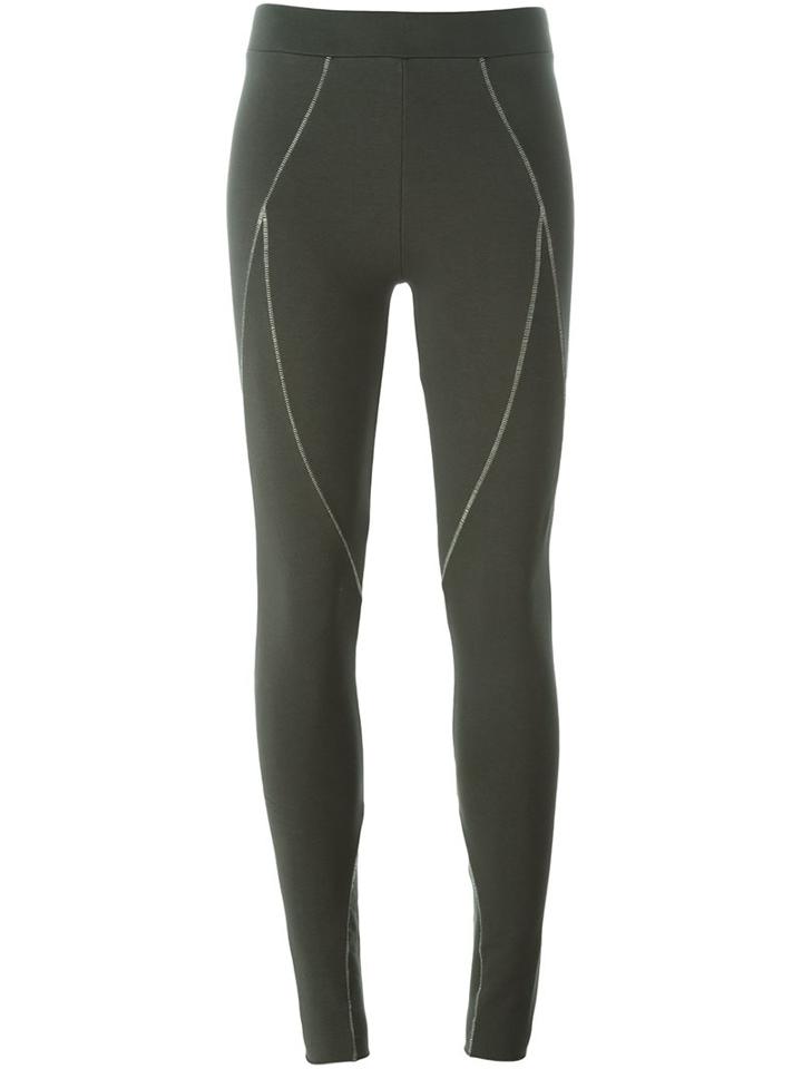 Thom Krom Exposed Seam Leggings, Women's, Size: Medium, Grey, Cotton/spandex/elastane
