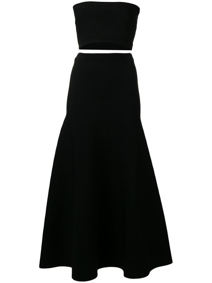 Ports 1961 Cropped Bandeau Top And Skirt Co-ord - Black