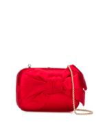 Valentino Pre-owned 2000s Bow Detail Chain Clutch - Red