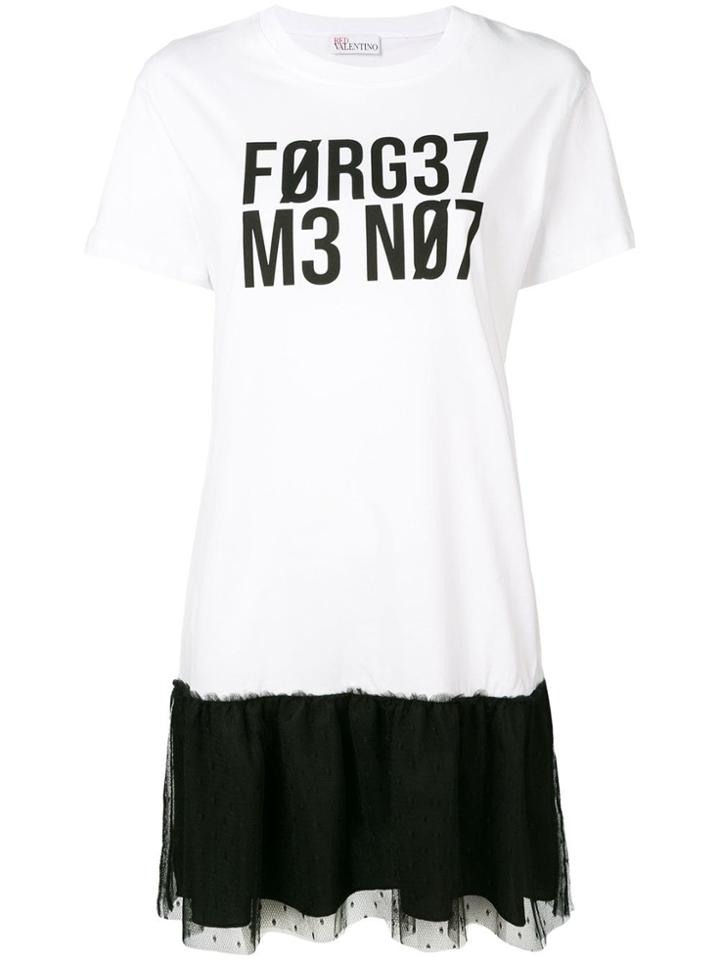 Red Valentino Forget Me Not T-shirt Dress - White