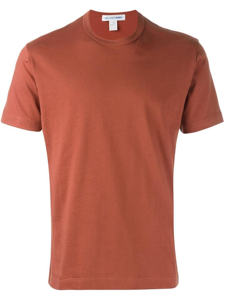 Comme Des Garçons Shirt Plain T-shirt, Men's, Size: Small, Yellow/orange, Cotton