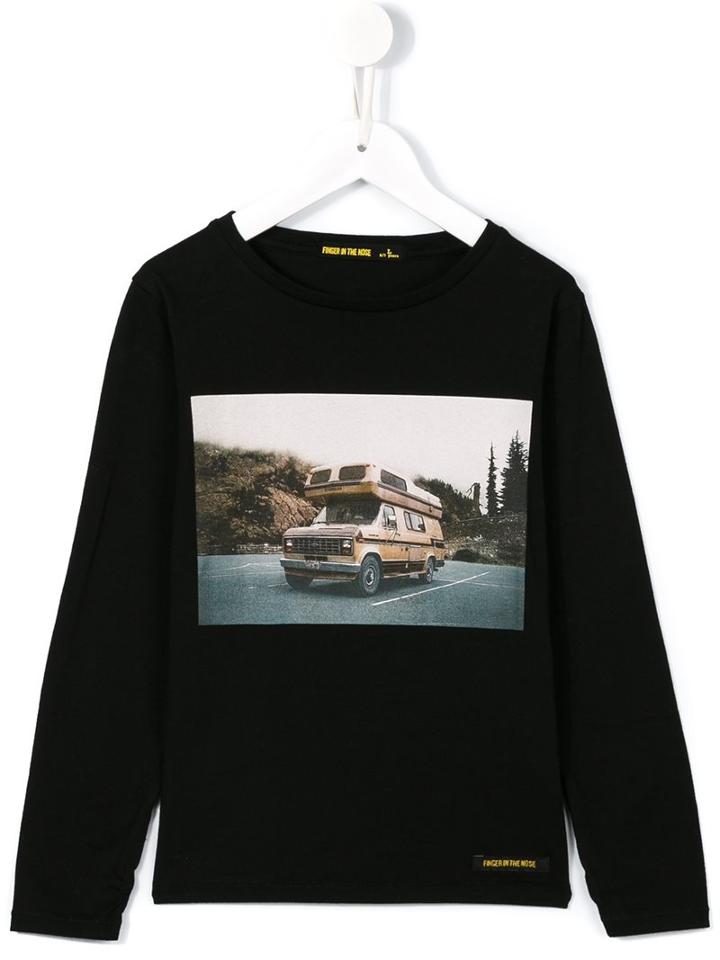 Finger In The Nose Camper Van Print Long T-shirt