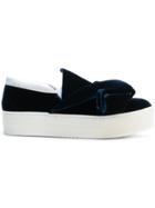 No21 Platform Abstract Bow Sneakers - Blue