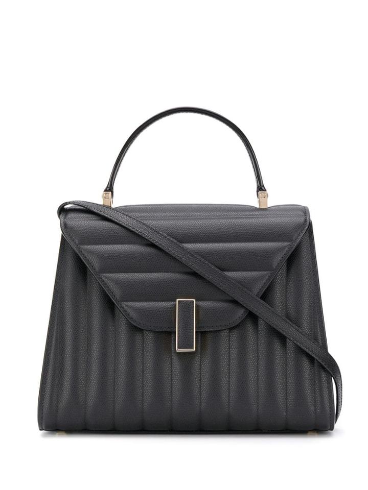 Valextra Quilted Tote Bag - Black