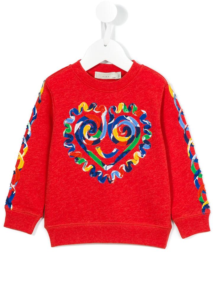 Stella Mccartney Kids - Heart Print Sweatshirt - Kids - Cotton/viscose - 24 Mth, Red