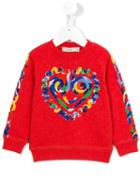 Stella Mccartney Kids - Heart Print Sweatshirt - Kids - Cotton/viscose - 24 Mth, Red