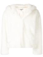 Landlord Hooded Faux Fur Jacket - White
