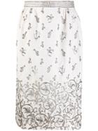 Valentino Vintage Bead Embroidered Straight Skirt - Neutrals