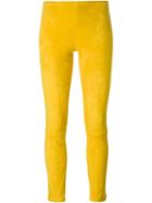 Stouls Mickael Leggings, Women's, Size: L, Yellow/orange, Lamb Nubuck Leather/cotton/spandex/elastane