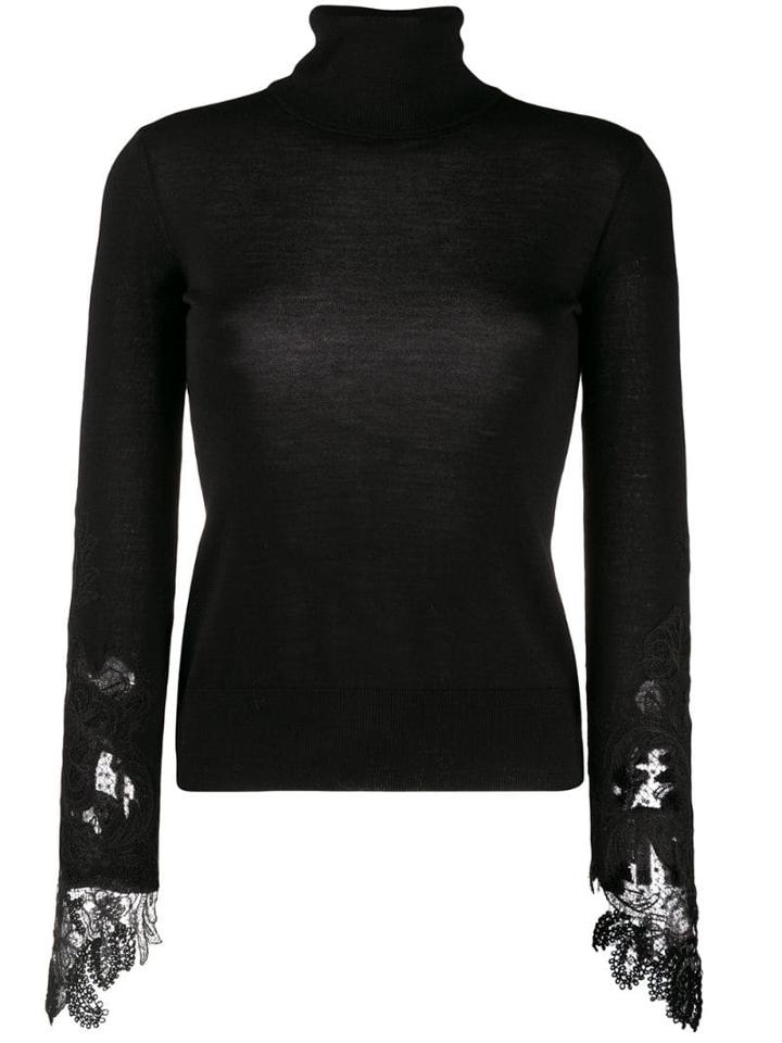 Ermanno Scervino Lace Detail Jumper - Black