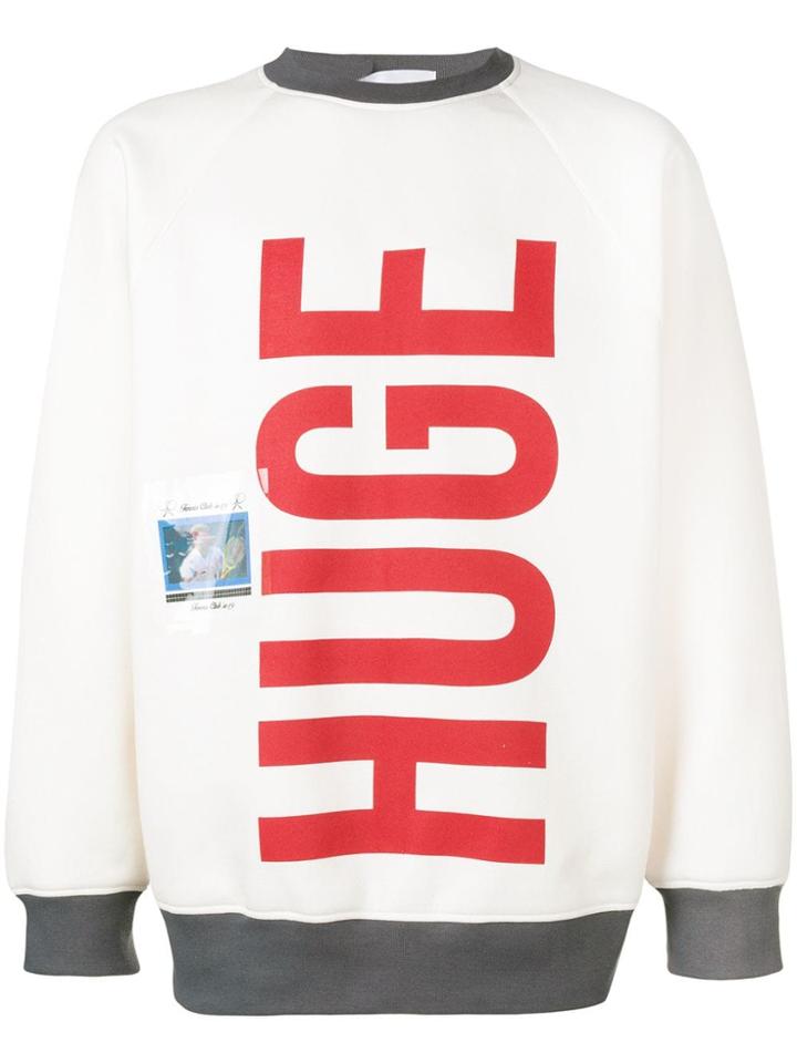 Huge Logo Print Sweatshirt - White