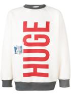 Huge Logo Print Sweatshirt - White