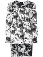 Sonia Rykiel Palm Print Crepe Dress - Black