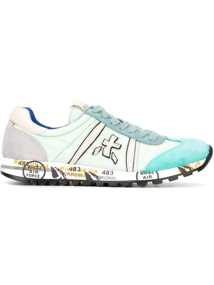 Premiata Lucy Sneakers, Women's, Size: 37, Green, Nylon/suede/leather/rubber