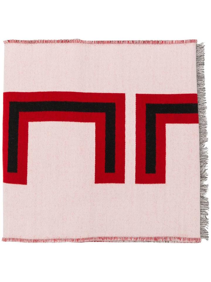 Gucci Jacquard Stripe Scarf - White