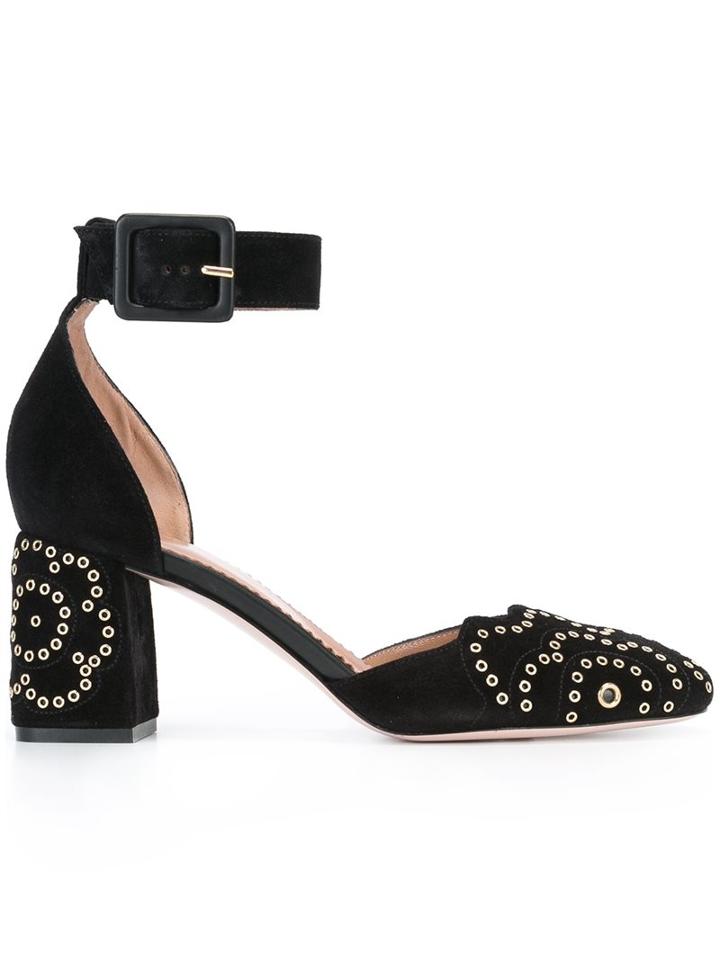 Red Valentino Eyelets Embellished Buckled Pumps