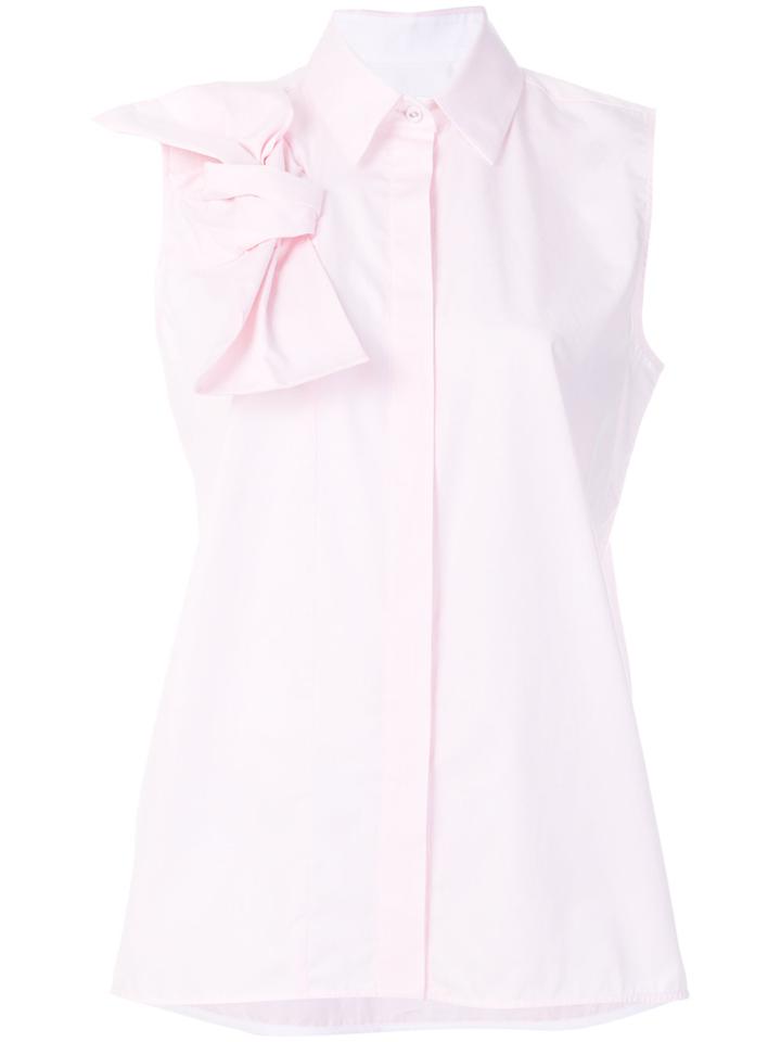 Victoria Victoria Beckham Bow Detail Sleeveless Shirt - Pink & Purple