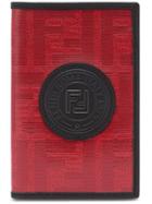 Fendi Jacquard Vertical Card Case - Red