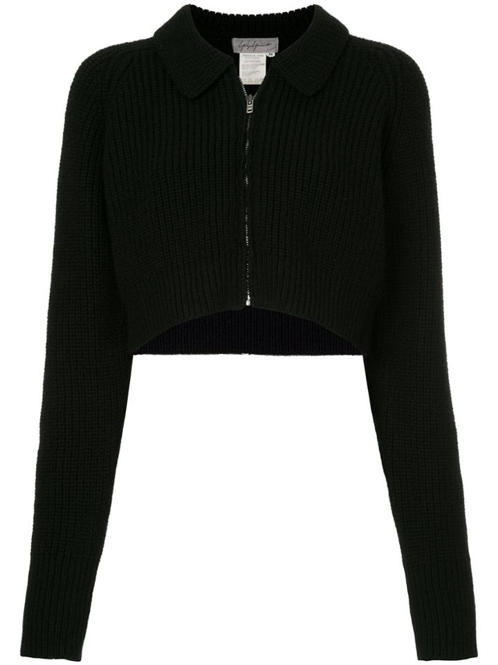Yohji Yamamoto Vintage Knit Cropped Jacket - Black
