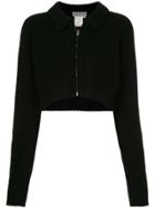 Yohji Yamamoto Vintage Knit Cropped Jacket - Black