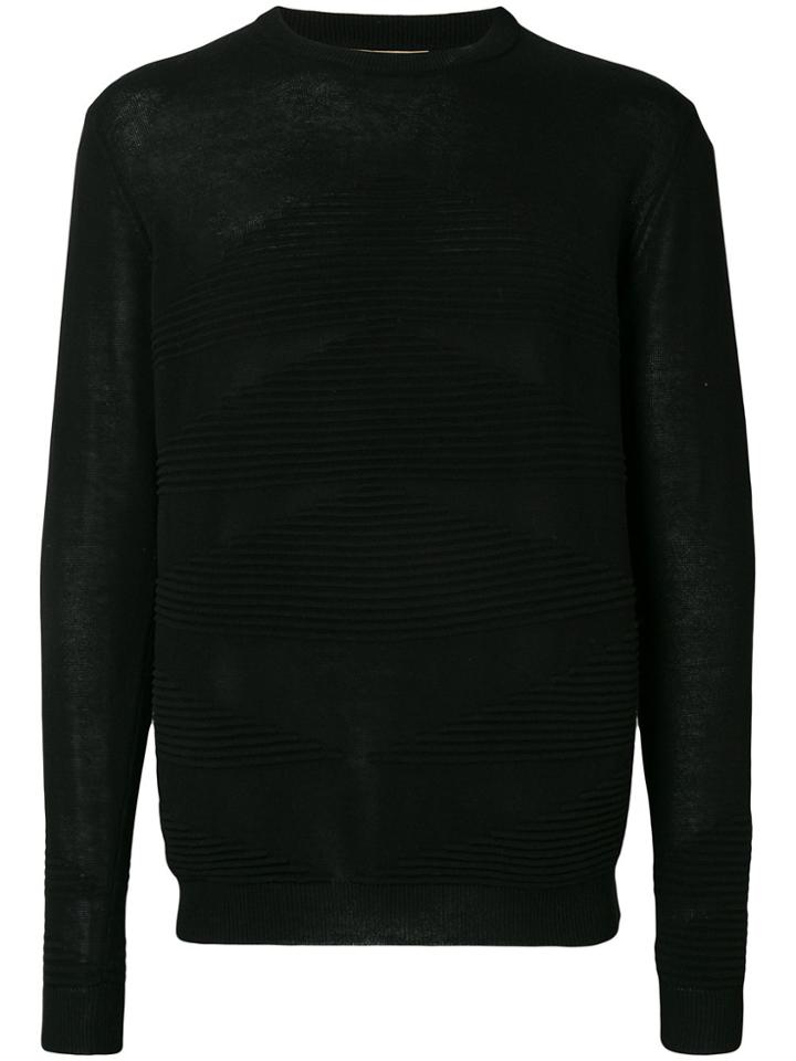 Nuur Ribbed Detail Jumper - Black