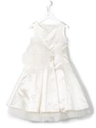 Monnalisa - Tulle Details Dress - Kids - Cotton/polyamide/spandex/elastane - 12 Yrs, White