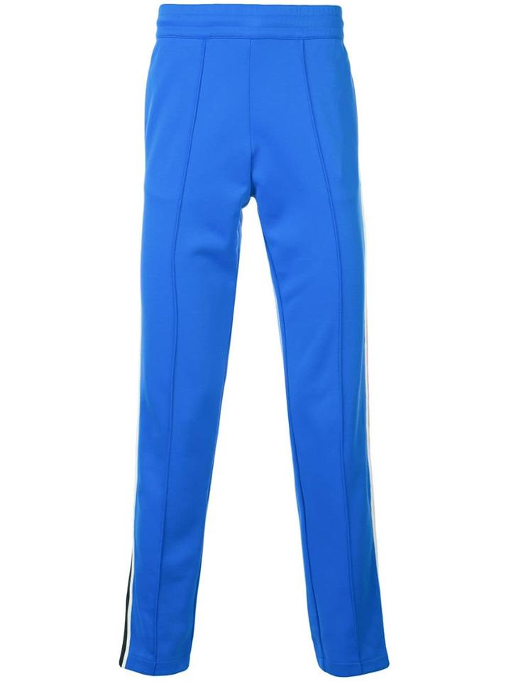 Moncler Vertical Outseam Striped Trackpants - Blue