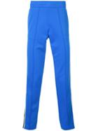 Moncler Vertical Outseam Striped Trackpants - Blue